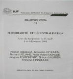 Subsidiarité et décentralisation
