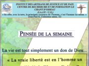 Pensée de la semaine du 3 au 9 Novembre 2025