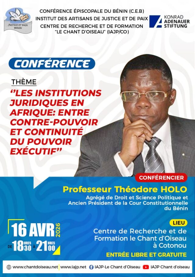 Invitation à la Conférence Sociale de ce Jeudi 16 avril 2026 à 18h30 au Chant d’Oiseau à Cotonou